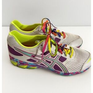 ASICS GEL-Frantic 7 rainbow Shoes‎ Women's Size 10.5 T3A6Q Running Purple Blue